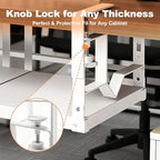 Adjustable Under Shelf Basket Knob Lock Cabinet Storage Holds 50 Lbs - Image 4