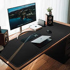 CENNBIE 59" x 27.5" Leather Desk Mat, Large Desk Pad XXL(Black) - Image 5