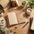 Thenshop Traveling Refillable Leather Journal Notebook, White, A5 Size - Image 4