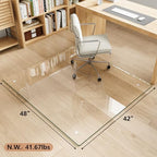 42" x 48" Tempered Glass Chair Mat for Carpet & Hard Floors - Image 4
