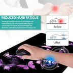 Keyboard Mouse Pad Set, Extended Gaming Mouse Pad+Ergonomics Keyboard Wrist Rest Support, Memory Foam, Easy Typing Pain Relief, 4Pcs XL Ultra Thick Desk Mat,Purple Butterflies - Image 5