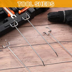Funrous 100 Pack Hooks for Pegboard Stainless Steel Garage, 8 Inch - Image 6