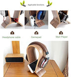 Headphone Stand Wood, Headset Stand for Desk, Walnut Gaming Headphone Holder Compatible for Sennheiser, Bose, Beats, Razer, AKG, Airpod Max, HyperX, Sony PS4 et. - Image 5