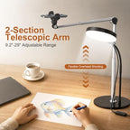 Mistriddle Aluminum Telescopic Overhead Phone Stand with USB Round Light - Image 2