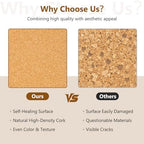 DOLLAR BOSS Distressed White Cork Board, 36"x24" Bulletin Board - Image 4