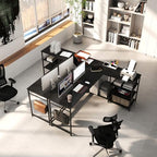 YOSHOOT 63" L Shaped Computer Desk, Gaming Desk - Image 2