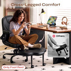 Pinmoco Adjustable Foot Rest for Office Chair, Under Desk Footrest, Black - Image 3
