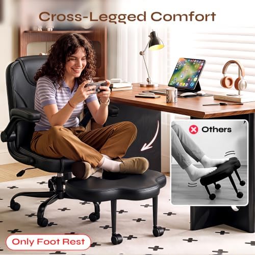 Pinmoco Adjustable Foot Rest for Office Chair, Under Desk Footrest, Black - Image 3