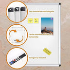 VIZ-PRO Magnetic Whiteboard/Dry Erase Board, 48 X 36 Inches, Silver Aluminium Frame - Image 5