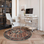 Anidaroel 47" Round Chair Mat for Hardwood Floor/Tile Floor, Desk Chair Mats for Hard Floors, Under Desk Rug Protector for Rolling Chair, Computer Gaming Chair Mat, Low Pile Carpet Floor Mat - Image 2