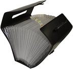 C-Line 21-Pocket Poly Expanding File with Handle, Includes Tabs, Locking Closure, Legal Size, Black (58320), Traditional - Image 2