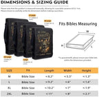 Tiger Flaming Cross Print Bible Cover for Women Men with Top Handle Portable Bible Carrying Case Church Bag with Multiple Pockets, Large Capacity Case Holiday Gifts for Christians - Image 4