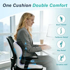 Seat Cushion for Office Chair, Ergonomic Cushion with Lumbar Support Pillow - Image 5