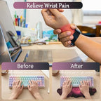 Cloud Mouse Pad Keyboard Wrist Rest 4PCS Extended Large Galaxy Desk Mat Pad Set Memory Foam Non-Slip Cute Ergonomic Gaming Mouse Pad Wrist Support for Computer Laptop Home Office Black Pink - Image 4