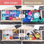 85Pcs Drawer Dividers, Adjustable Drawer Organiser, Cut at Will for Tidying Clutter Clothes, Socks, Makeup, Dresser, Kitchen Black - Image 4