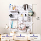 Pegboard Combination Kit, Modular White Wall Organizer - Image 2