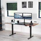 VIVO Black/Vintage Brown 71 x 30 in Table Top, DESK-TOP72-30BN - Image 2