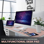 K KNODEL Extra Large Desk Mat, Leather Mouse Pad (47.2"x23.6", Pink) - Image 2