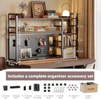 Desktop Hutch Bookshelf, 4-Tier Metal Desk Shelf for Top of Desk - Image 2