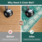 36"x48" Office Chair Mat for Hardwood Floor, Washable Non-Slip Protector - Image 3