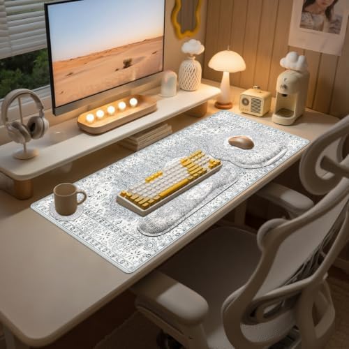 Mousepad Set，Keyboard Mat+Wrist Support Mouse Pad+Wrist Rest Pad+Coaster - Image 7