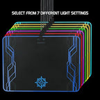 ENHANCE LED Gaming Mouse Pad RGB - Hard Mouse Pad with 7 Light Up Modes and Brightness Controls - Large Surface (13.75 x 9.8 in) with Glowing Lights and Rubber Non-Slip Grip for Desktop Gamers - Image 3