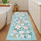 DUKINO 2x6 Runner Rug for Hallway, Washable Kitchen Rugs Non Slip, Teal - Image 5