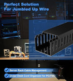 ZhiYo 2"H x 2.4"W Cable Management Raceway, 95in Under Desk Channel, Black - Image 6