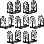 HappyHapi 7 Pair Book Ends, Metal Bookends for Shelves, Decorative Bookends by Happyhapi