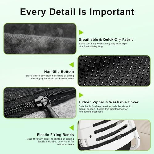 Office Chair Cushion, Ergonomic Seat Cushion with Lumbar Support - Image 6