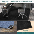 Office Chair Mat, 75" x 60" Large Chair Mat for Hard Floors, Flannel Fabric Area Rug for Hard Surface, Floor Protector Under Desk Mat for Home Office (Black) - Image 5