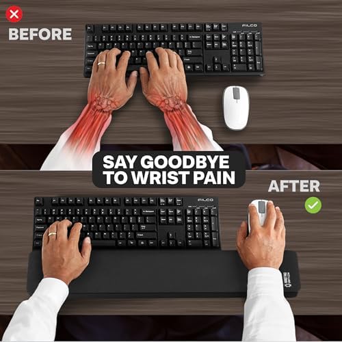 GRIFITI Fat Wrist Pad 24" x 4" x 0.75" Inch Computer or Mechanical Keyboard & Mousepad Wrists Rest Keyboards Mouse, Trackball or Trackpad Ergonomic Mousepad Support Large Hand Rests Typing Pads - Image 3