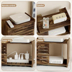 Wooden WiFi Router Storage Box Hider Shelf, Decorative Projector Box Hider Rack Countertop, for Cable, Modem, Internet, Router Power Cover Storage Organizer Cabinet Wall Mounted, Brown - Image 5