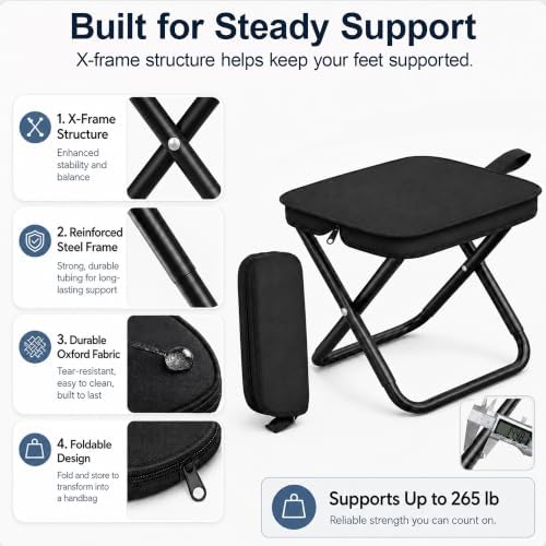 Portable Folding Long Flight Airplane Foot Rest, 2 Pcs - Image 5