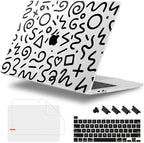 for MacBook Pro 16 inch Case 2019 2020 Release Model A2141, Plastic Hard Shell Cover with Keyboard Cover & Screen Protector for MacBook Pro 16 inch with Touch Bar, Abstract Line by WelcomeViseNewitems