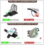 100Pcs Adhesive Cable Management Clips with 50Pcs Zip Ties, Adjustable Nylon Cable Strap Ties Wire Clips Clamps Organizer with Strong Adhesive Tape, Extra Screw & Hole - 3.55 Inch Black - Image 4
