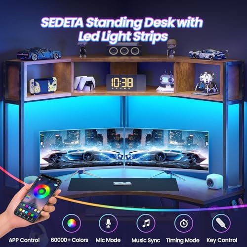 SEDETA 39" Spacious Corner Desk with Hutch, Storage for Small Space - Image 6