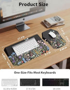 3-in-1 Ergonomic Keyboard Stand with Wrist Rest & Mouse Pad Set, Flower - Image 4
