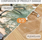 MESAILUP Beveled Edge Office Chair Mat for Carpet or Hardwood Floor 48" x 48" Clear Chair Mats for a Smooth Glide and Easy Roll On/Off, Heavy Duty and Non-Slip Pad Floor Ultimate Desk Chair Mat - Image 4