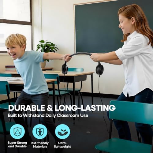 Bulk Earbud Headphones 24 Pack for School Classroom Kids, Wholesale Wired Durable Earphones Class Set for Students Children Toddler Teens Boys Girls and Adult (HY450, 24 Black) - Image 5