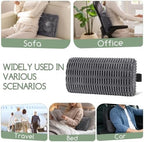 Lumbar Support Pillow for Recliner Chair/Office Chair/Couch, Memory Foam Back Support Cushion with Adjustable Strap, Recliner Cushions for Lower Back Pain Relief, Sleeping, Washable Cover, Dark Grey - Image 6