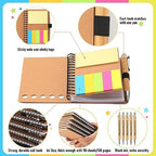 Chuangdi 40 Sets Teacher Appreciation Gifts Inspirational Spiral Notebook Journal with Sticky Notepad Pen Bulk Thank You Gifts for Coworker Team Office Supplies First Day of School Year (Kraft) - Image 3