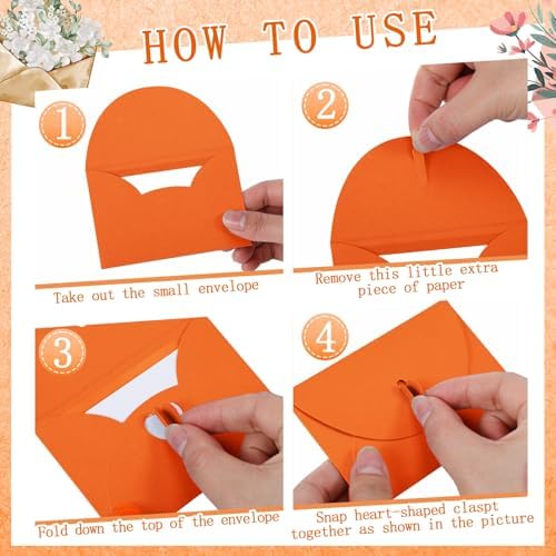 Uiifan 300 Pcs Window Gift Card Envelopes 4x2.8 Inch,Orange - Image 4