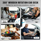 Car Desk for Laptop, Rotating Car Table Tray for Cup Holder - Image 4