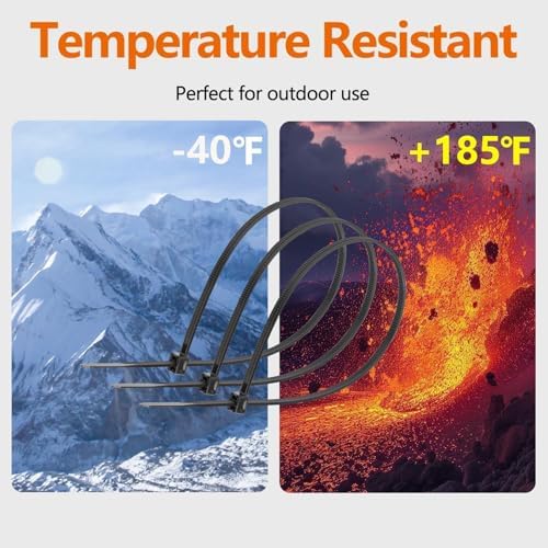 8 Inch Black Zip Ties Heavy Duty 2000 Pack Cable Ties 85 LBS - Image 4