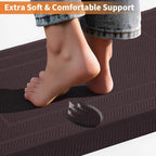 UKISS 9/10"" Extra Thick Cushioned Anti Fatigue Kitchen Mat, Waterproof High Density Foam Standing Desk Mat, Non-Slip Ergonomic Comfort Mat for Kitchen, Office,Workstation (Brown, 20" X 32") - Image 5