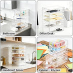 Prsildan Hair Accessories Organizer Acrylic Drawer with 5 Small Drawers - Image 5
