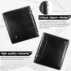 E NET-CASE Case for Kindle Scribe 10.2 inch 2024 & 2022 Released - Business Handheld Design Upgraded PU Leather Cover for Kindle Scribe Digital Paper with Zipper & Pen Holder (Black) - Image 5