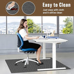 KMAT Office Chair Mat, 45x53in Heavy Duty Hardwood/Tile Floor Protector, Floor Mat Computer Desk Mat for Rolling Chairs, Work, Study, Office, Black - Image 6