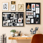 Fabric Bulletin Board 30x20 inches, Golden Aluminum Framed Wall Pin Board - Image 7